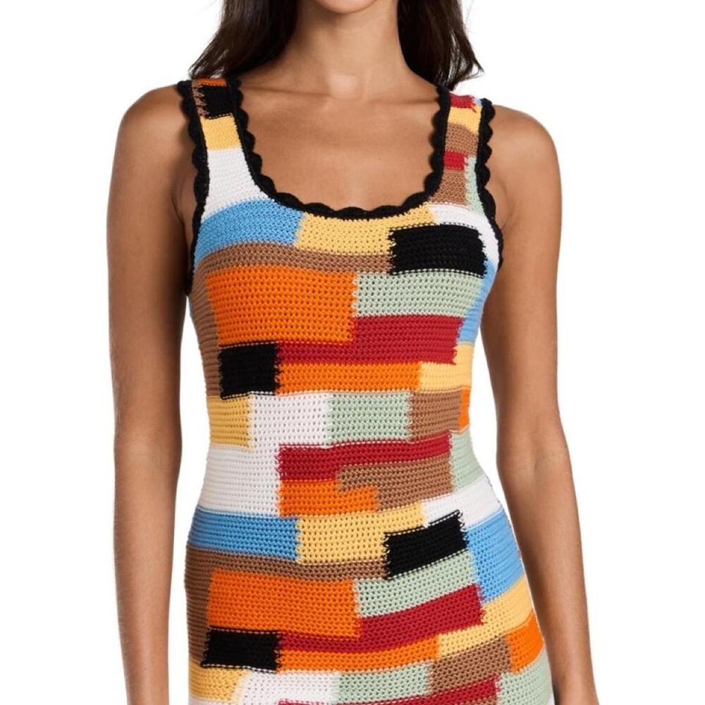 Alice olivia multicolored crochet